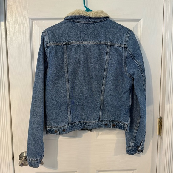 Levi’s Blue Denim Sherpa Jacket - Picture 6 of 9